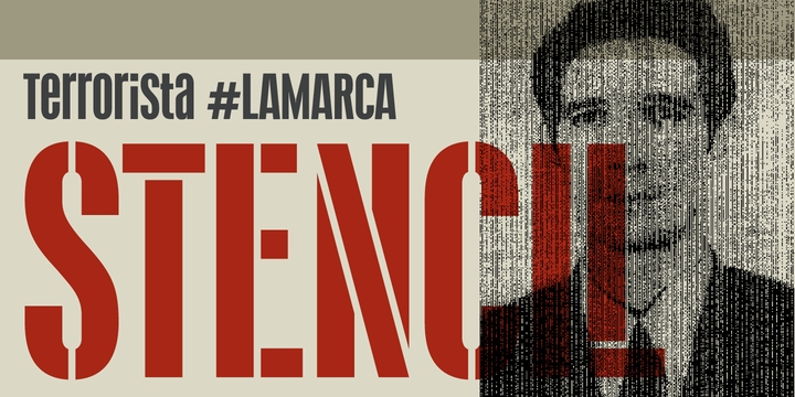 Пример шрифта Terrorista Lamarca